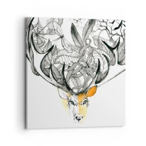 Quadro em tela - Chifres da abundância - 70x70 cm
