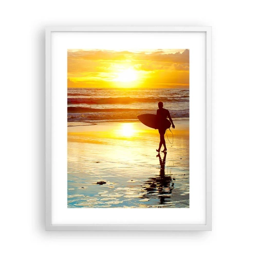 Pôster em moldura branca - O Retorno do Guerreiro - 40x50 cm