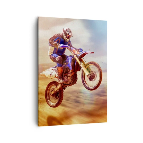 Quadro em tela - Vertigem da motocicleta - 50x70 cm