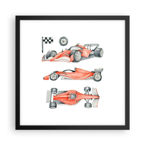 Pôster com moldura preta - Persiga seu sonho - 40x40 cm