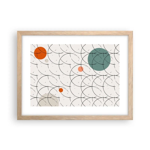 Pôster com moldura de carvalho claro - No espírito da pop art - 40x30 cm