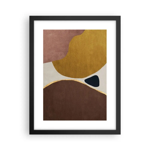 Pôster com moldura preta - Abstração – um lugar no espaço - 30x40 cm