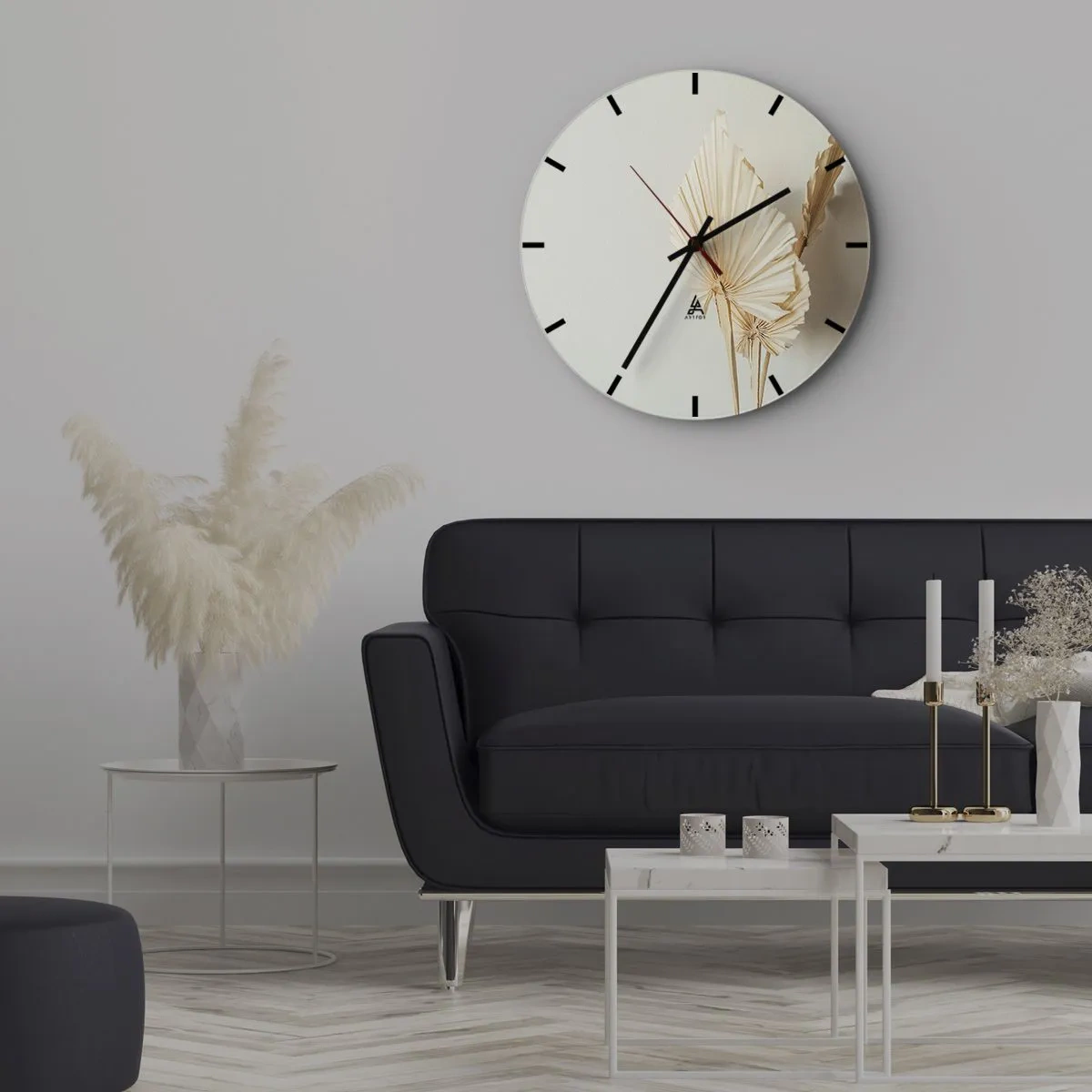 Relógio de parede - Relógio em vidro - Quando precisas de alívio - 40x40 cm