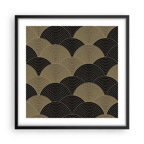 Pôster com moldura preta - Unidade na multiplicidade - 50x50 cm