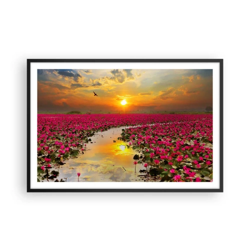 Pôster com moldura preta - A vida secreta do lago - 91x61 cm