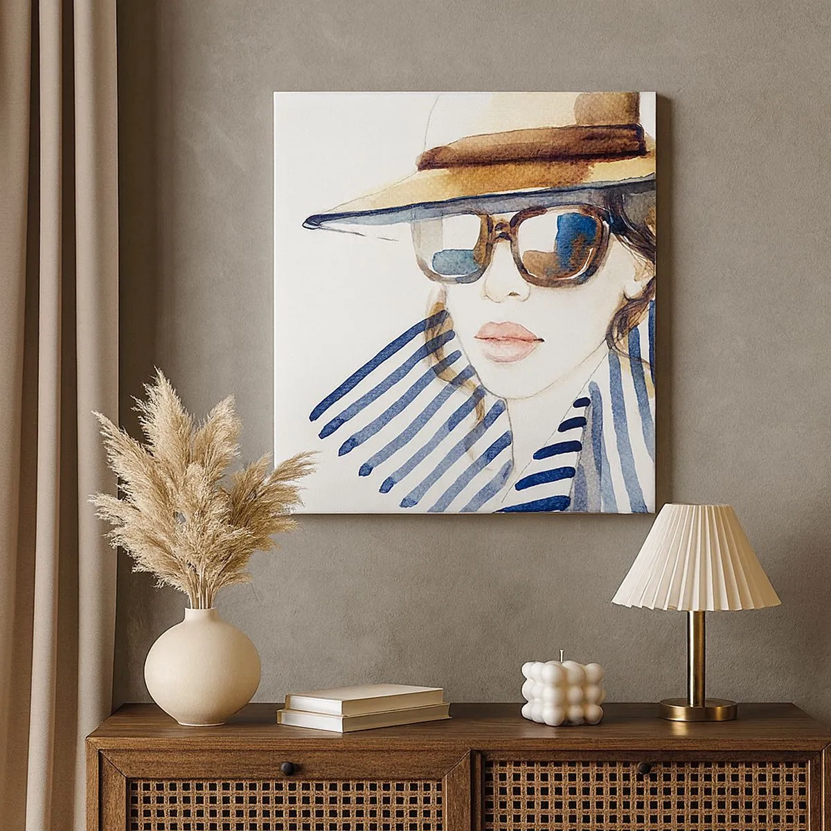 Quadro em tela - Bem-vindo à Flórida - 30x30 cm