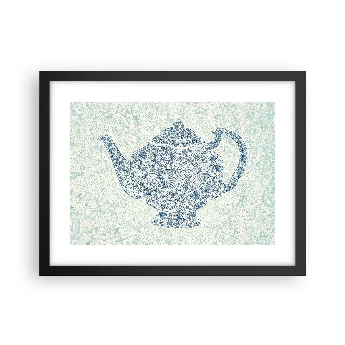 Pôster com moldura preta - Chás de charme - 40x30 cm