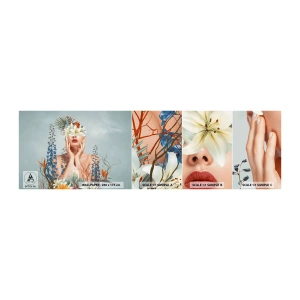 Amostra de Papel de Parede Standard Eco - Mulher – flor - Abstração, Mulher, Flores - 100x30 cm