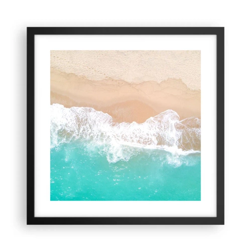 Pôster com moldura preta - Toque carinhoso - 40x40 cm