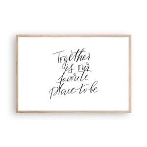 Pôster com moldura de carvalho claro - Também sente isso? - 91x61 cm