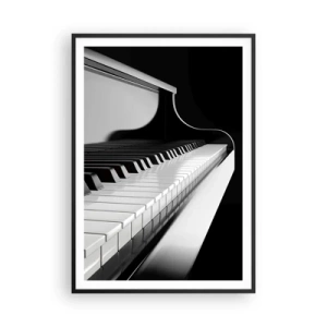 Pôster com moldura preta - Harmonia de formas e cores - 70x100 cm