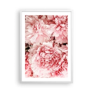 Pôster em moldura branca - Sonho rosa - 50x70 cm