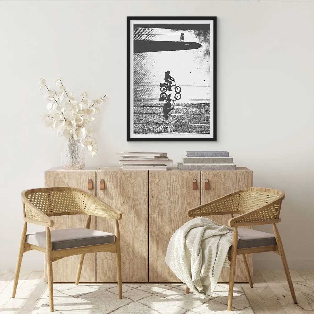 Pôster com moldura preta - Em frente, pela cidade - 40x50 cm