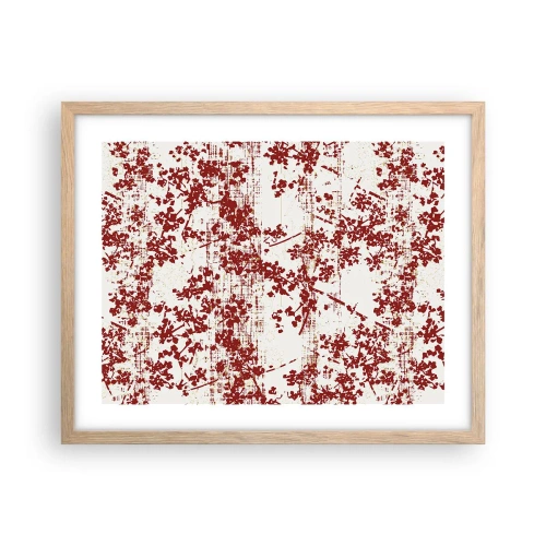 Pôster com moldura de carvalho claro - Como chita antiga - 50x40 cm