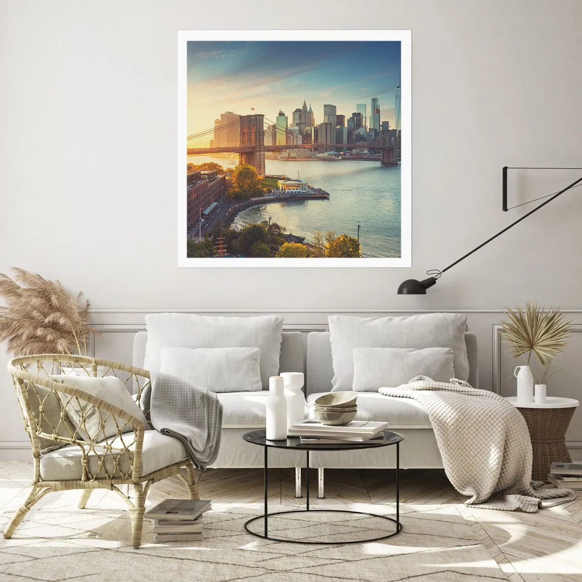 Pôster - O amanhecer da cidade grande - 50x50 cm