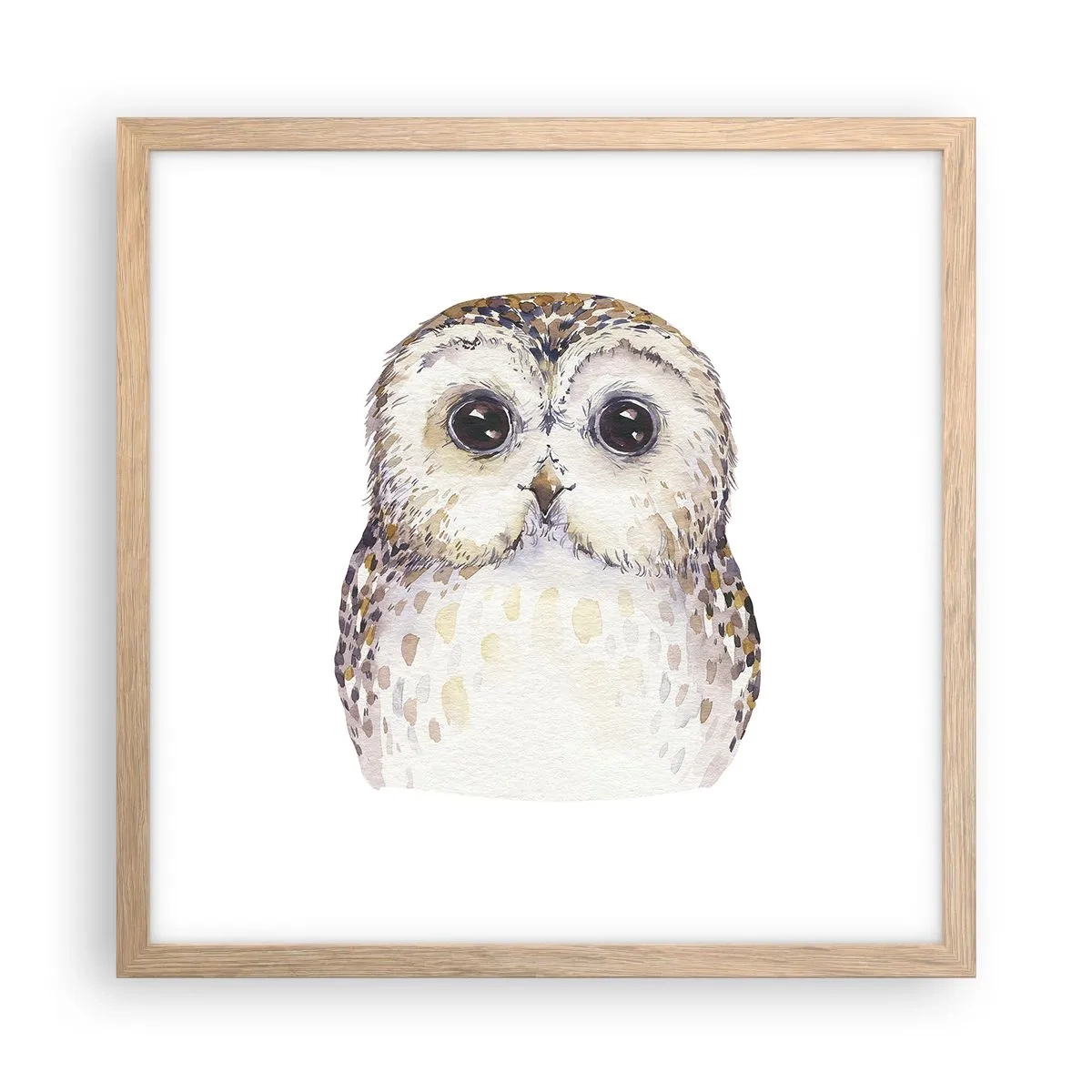 Pôster com moldura de carvalho claro - Olhe-me nos olhos - 40x40 cm