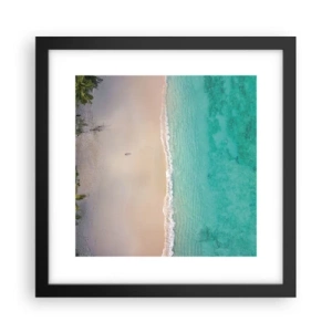 Pôster com moldura preta - Praia do paraíso - 30x30 cm
