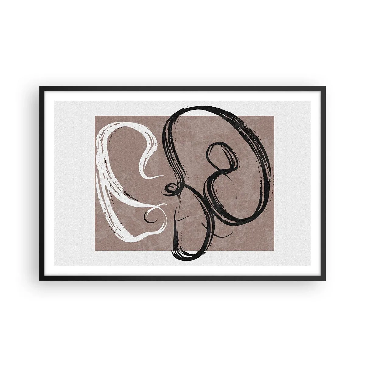 Pôster com moldura preta - Composição – a busca pela plenitude - 91x61 cm