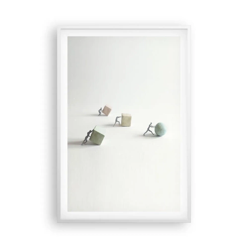 Pôster em moldura branca - É a vida - 61x91 cm