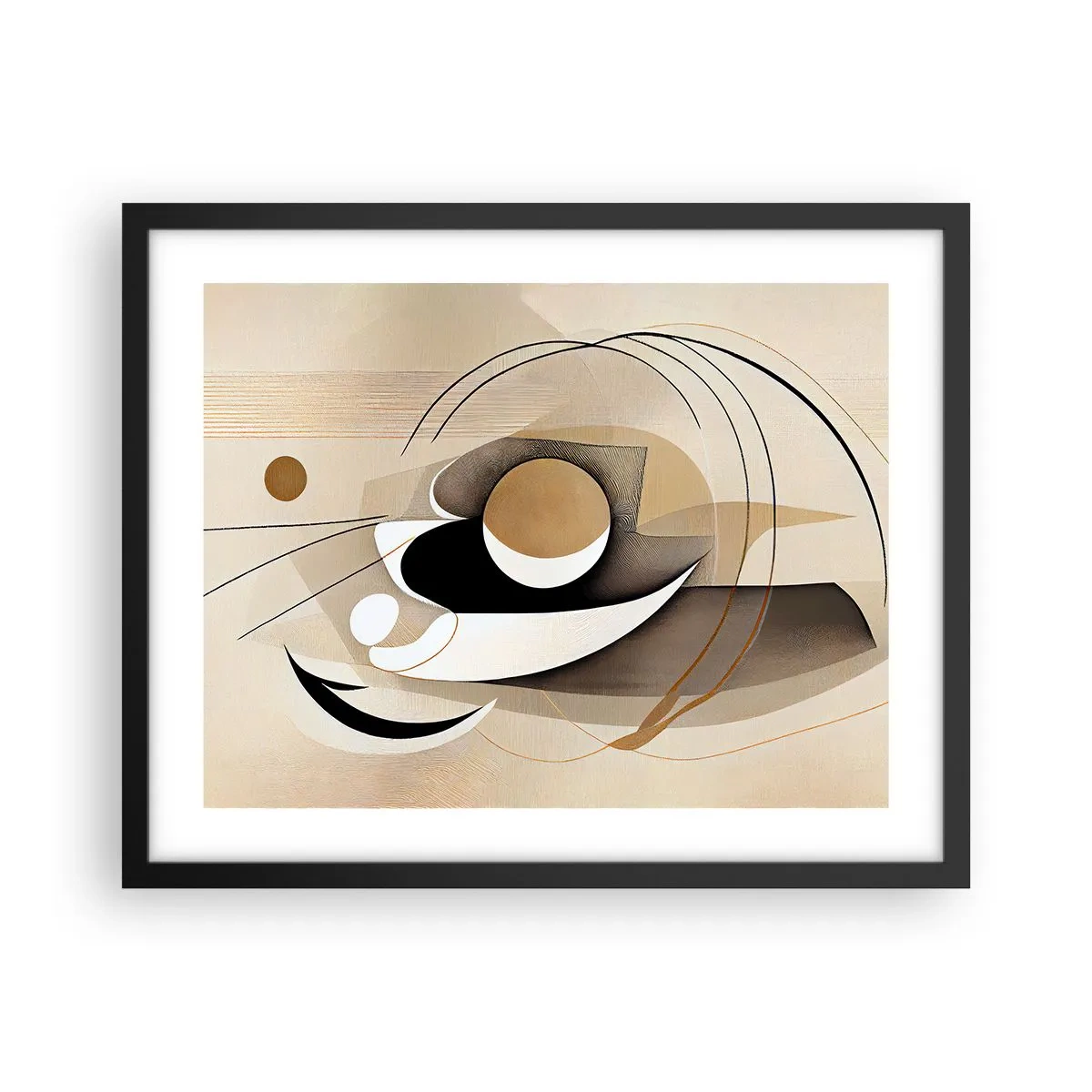 Pôster com moldura preta - Composição: a essência da palavra - 50x40 cm