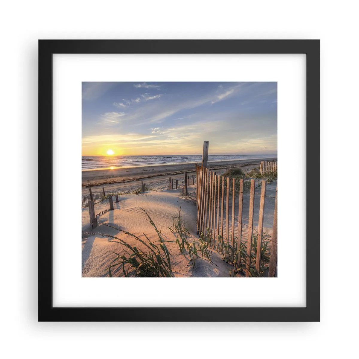 Pôster com moldura preta - Brilho e sombra do vento - 30x30 cm