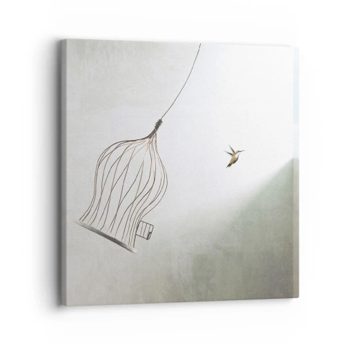 Quadro em tela - Enfim a liberdade - 30x30 cm