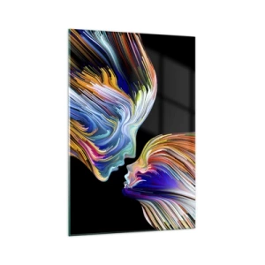 Quadro em vidro - Fusão de energia e luz - 70x100 cm