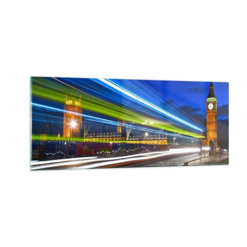 Quadro em vidro - Sob o olhar atento do Big Ben - 100x40 cm
