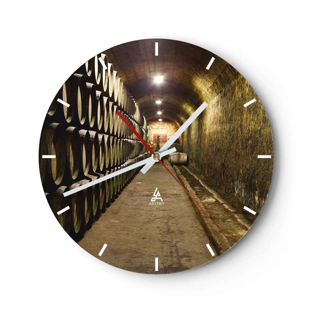 Relógio de parede - Relógio em vidro - É bom deitar-se - 40x40 cm