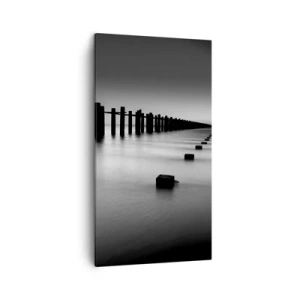 Quadro em tela - O cinza no nevoeiro - 45x80 cm