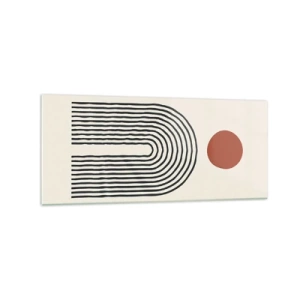 Quadro em vidro - Magnetismo de formas e cores - 120x50 cm