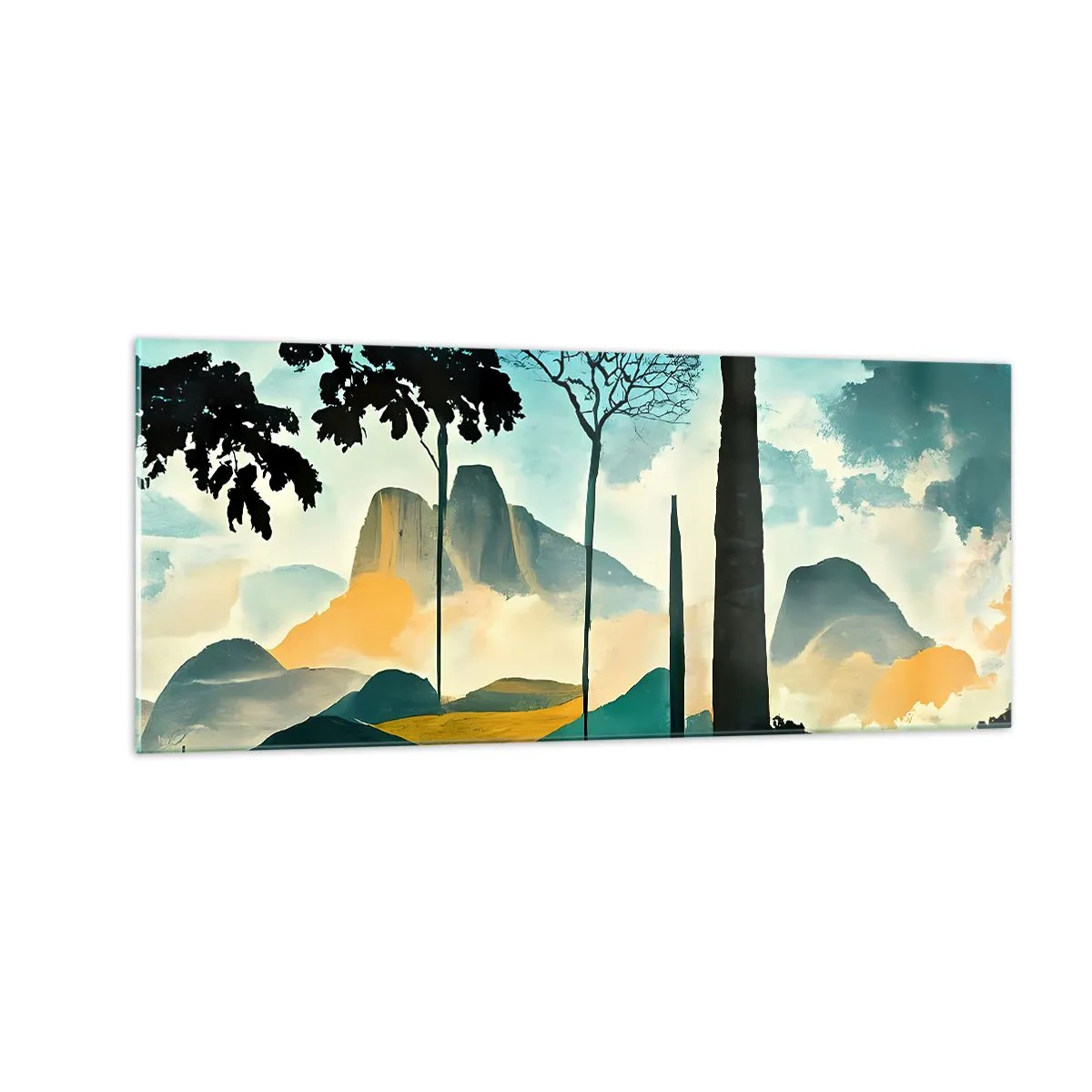 Quadro em vidro - Cada vez mais alto - 100x40 cm