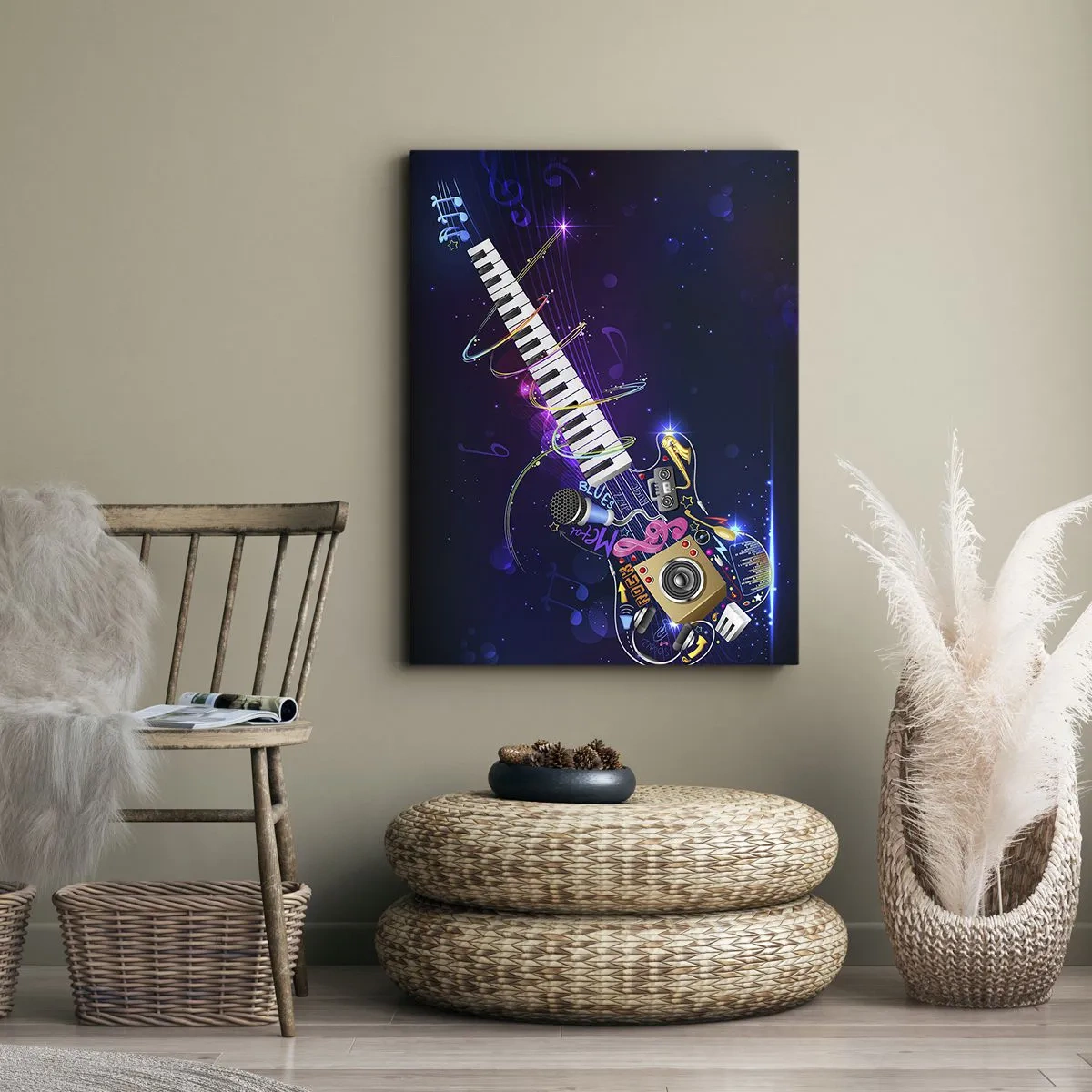 Quadro em tela - E está tudo bem - 55x100 cm