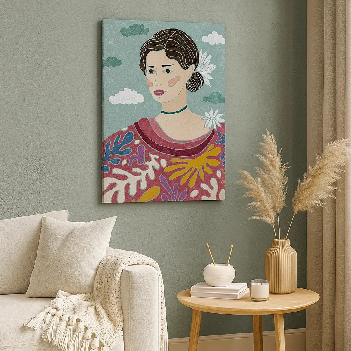 Quadro em tela - Com melancolia nos olhos - 50x70 cm