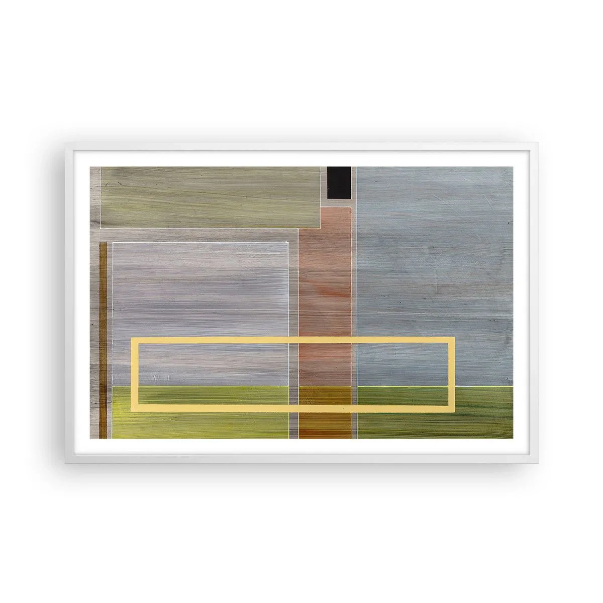 Pôster em moldura branca - Simples e calmo - 91x61 cm