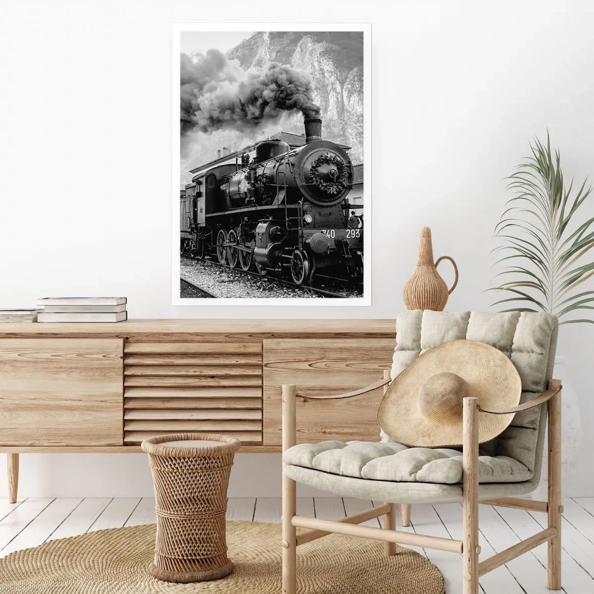 Pôster - À espera na estação... - 70x100 cm