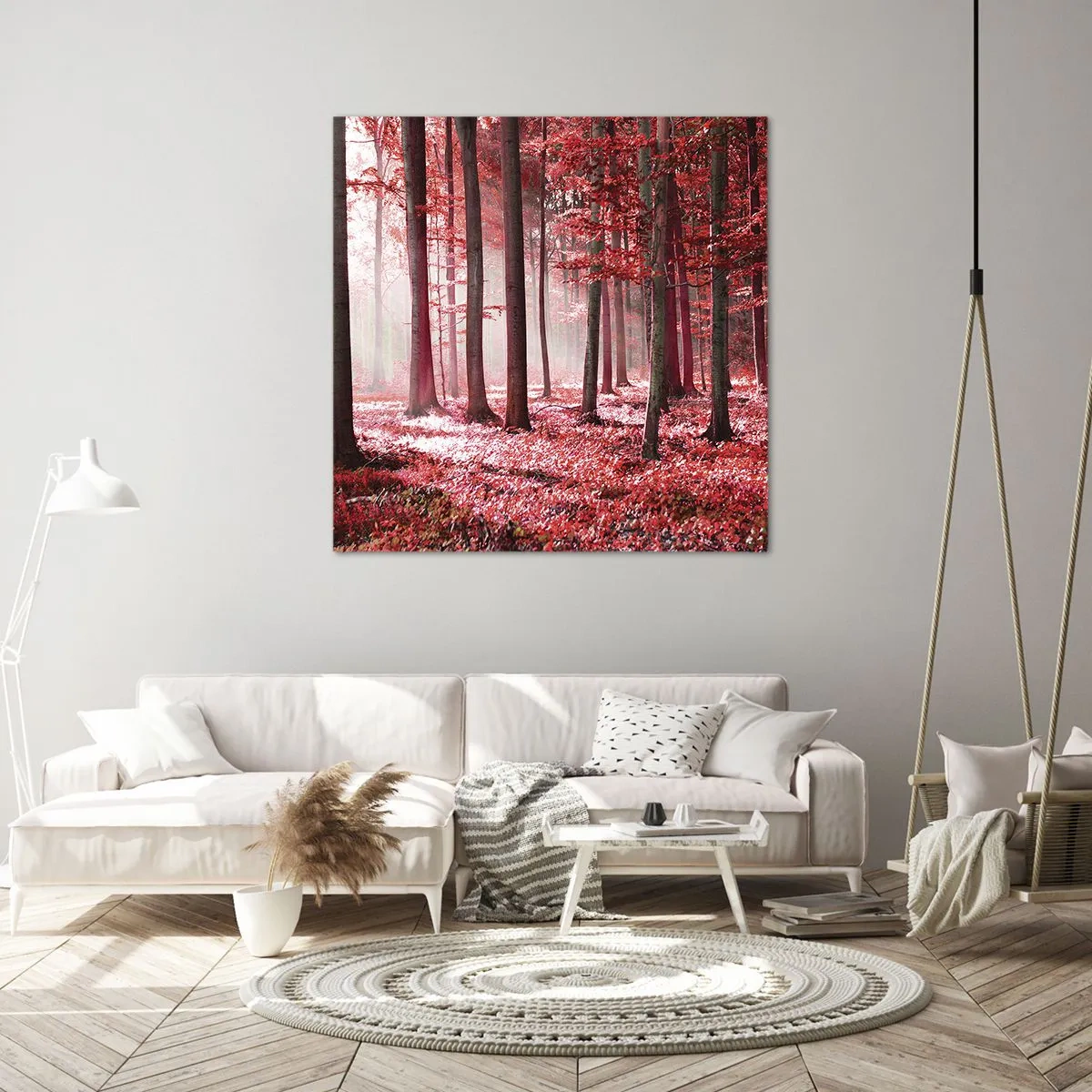 Quadro em tela - O vermelho também é belo - 70x70 cm