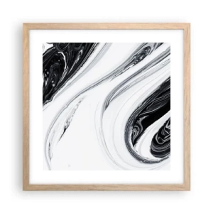 Pôster com moldura de carvalho claro - Uma combinação de opostos - 40x40 cm