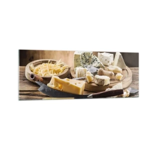 Quadro em vidro - Sorria para o queijo - 140x50 cm