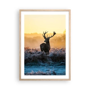 Pôster com moldura de carvalho claro - Coroado em sua terra - 50x70 cm