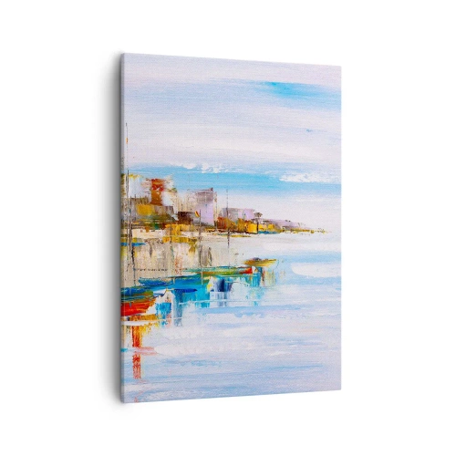 Quadro em tela - Um refúgio urbano multicolorido - 50x70 cm