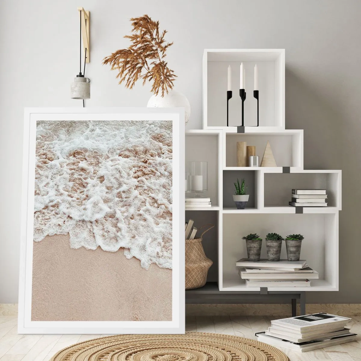 Pôster em moldura branca - Volto logo - 50x70 cm