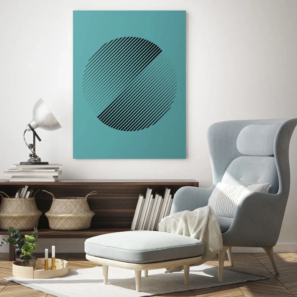 Quadro em vidro - Círculo – uma variação geométrica - 50x70 cm