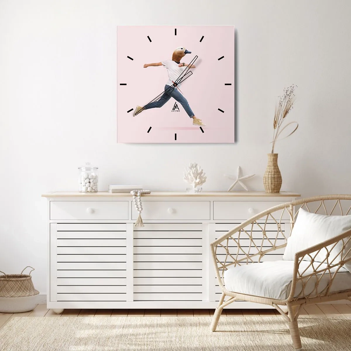 Relógio de parede - Relógio em vidro - Uma pitada de absurdo - 30x30 cm