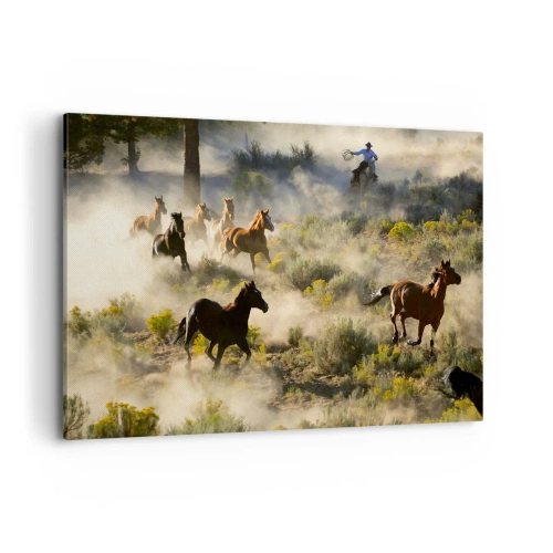 Quadro em tela - Competição - liberdade ou força masculina? - 120x80 cm