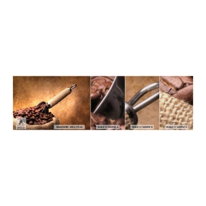 Amostra de papel de parede Premium Canvas - Na fonte do sabor - Gastronomia, Café, Aroma - 100x30 cm