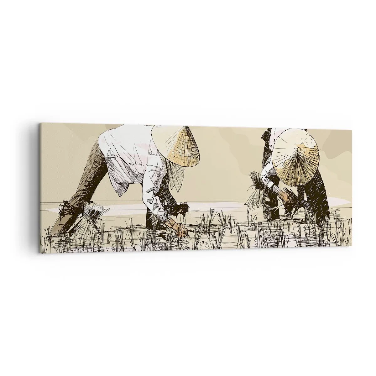 Quadro em tela - Boa colheita  - 140x50 cm