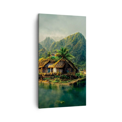 Quadro em tela - Paraíso Tropical - 45x80 cm