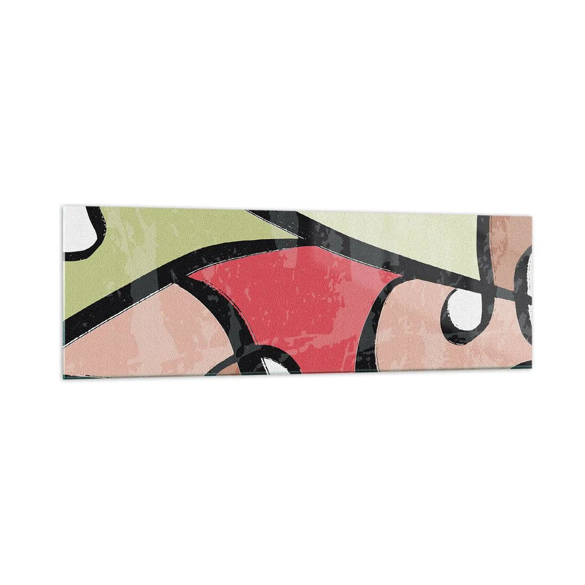 Quadro em vidro - Piruetas entre cores - 160x50 cm