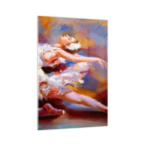 Quadro em vidro - A graça do cisne - 70x100 cm